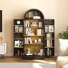 Fredees 65" Freestanding Arched Pantry Cabinet with Adjustable Shelves and Door Storage, Ideal for Kitchen, Living Room, or Dining Room - 3 of 4