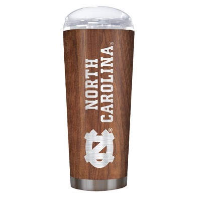 NCAA North Carolina Tar Heels 18oz Woodgrain Stainless Steel Roadie Tumbler