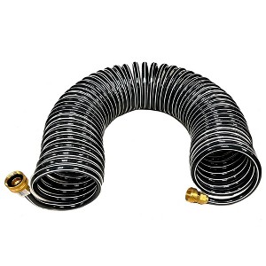 Trident Marine Coiled Wash Down Hose with Brass Fittings - 25' - 1 of 1