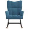 CLIHOME Modern Compact 30.7" Wide Velvet Rocking Chair,Ergonomic Rocker with Steel Frame & Rubber Wood Legs,Plush Accent Chair for Living Room - 2 of 4