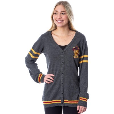 Harry Potter Womens Gryffindor House Open Front Cardigan Juniors Knit Sweater