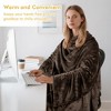Catalonia Adult Wearable Fleece Blanket Snuggie with Foot Pockets, Super Soft Micro Plush Wrap Blanket Long Robe Loungewear, Cozy Gift for Woman Man - 4 of 4