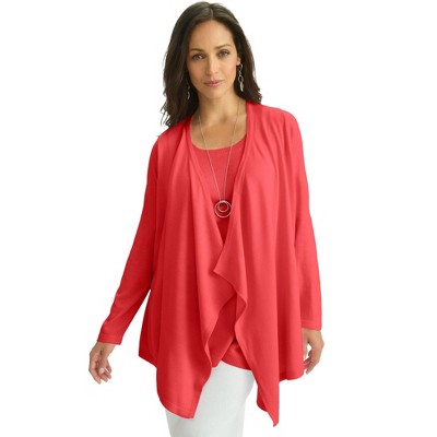 Jessica London Women's Plus Size Flyaway Cardigan