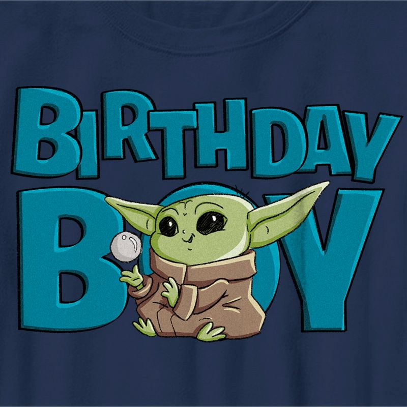 Boy's Star Wars: The Mandalorian Cute Grogu Birthday Boy T-Shirt, 2 of 5