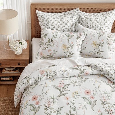 Viviana Twin Cotton Botanical Floral Reversible Comforter Set