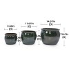 Syemin Planters 3 Pieces Ceramic Flowerpot with Drainage Hole, Modern Planter for Patio, Garden or Windowsills, Green, 14.57"*14.57"*11.61" - 3 of 4