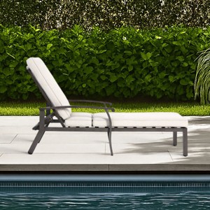Lounge Chair with Adjustable Backrest,Durable Aluminium Cast Design,Outdoor Recliner for Comfort and Relaxation - The Pop Home - 1 of 4