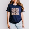 Gobble Gobble Block Distressed - Women's Short Sleeve Graphic T-Shirt - 3 of 4