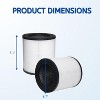 Nispira M02 Replacement Filter for MOOKA Air Purifier M02 True HEPA Activated Carbon 3-in-1 Removes Dust Odor VOCs, 3 Packs - 2 of 4