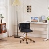 Office Desk Chair,Upholstered Home Office Desk Chairs With Swivel Wheels,Velvet Office Chair With Gold Legs Discount Office Chairs-The Pop Home - 2 of 4