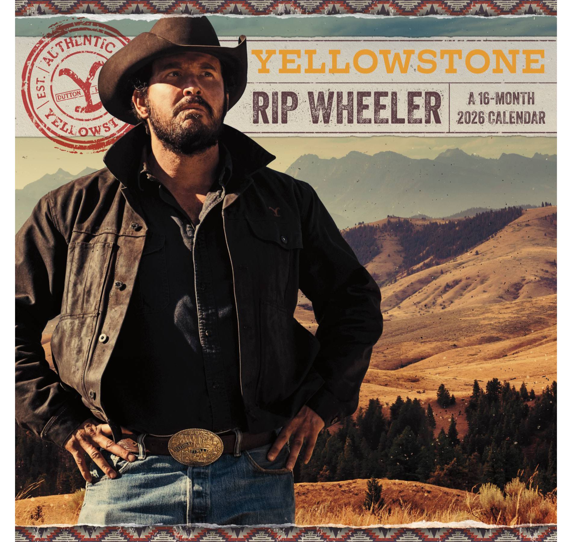 Trends International 2026 Yellowstone Bilingual French Rip Wheeler 12"x12" Wall Calendar