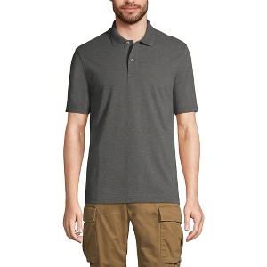 Lands' End Men's Short Sleeve Basic Mesh Polo Shirt - 1 of 2