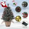 homfan Artificial Christmas Trees with Base, Xmas Trees with  LED Lights, Battery Operated and Timer Function - 3 of 4