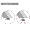 RISOKEYS 39.37" Rectangle Coffee Table - Tempered Glass Coffee Table with Stylish Metal Legs for Living Room - 4 of 4