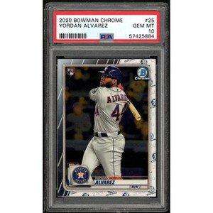 Yordan Alvarez Rookie Card 2020 Bowman Chrome #25 PSA 10 - 1 of 2