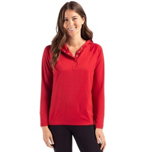 Cutter & Buck Coastline Epic Comfort Recycled Womens Hooded Shirt - 1 of 1