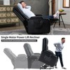 ChicFurnit Living Room Chair Arm Accent Chair 350 LBS Power Lift Recliner with Massage Heat USB Ports Cup Holders Chair for Living Room, Black/Brown - 4 of 4
