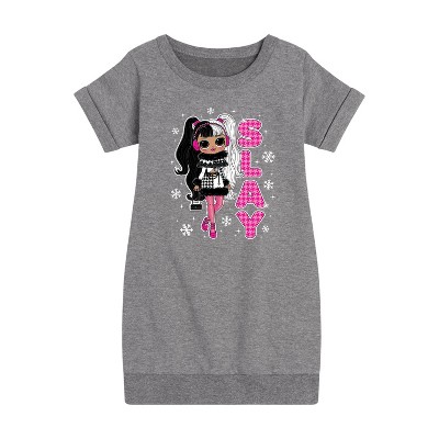 - LOL Surprise! - Winter Dolls Graphic Short Sleeve Fleece Dress