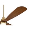 Casa Vieja 66" Delta XL Modern Indoor Ceiling Fan 3 Blade LED Light Remote Control Soft Brass Finish Walnut Finish Blades Bedroom Living Room DC Motor - 4 of 4