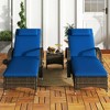 Resenkos Chaise Lounge Chair Set, Outdoor Sectional Furniture, PE Rattan, Gray - 3 of 4