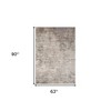 Gray And Ivory Abstract Area Rug - 3 of 4