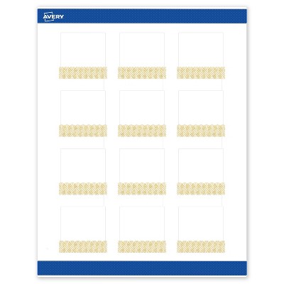 Avery Square Labels, Gold Lace Trim Pattern, 2" x 2", 120 Total
