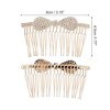 Unique Bargains Women's Faux Pearl Bow Tie Hair Comb Insertion Tool Gold Tone 1 Pc - 2 of 3