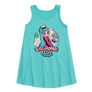 - Monster High - Lagoona Blue Bubbles Graphic Sleeveless Aline Dress - 1 of 3