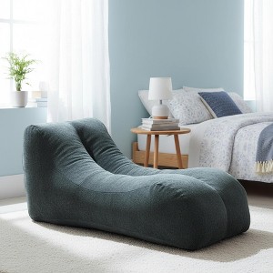 Homy Casa Bean Bag Sofa Chair for Adults, High-Density Sponge Filling, Polyester Upholstery, Light Blue - 1 of 4