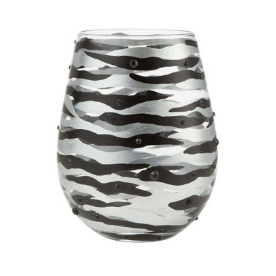 Tabletop 4.5" Sophisticated Safari Stemless Wine Glass Enesco  -  Drinkware