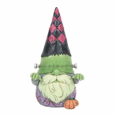 Jim Shore 6.5 Inch It's Not Easy Being Green Gnome Frankenstein Pumpkins Gnome Figurines
