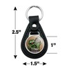 Sesame Street Vintage Oscar The Grouch Black Leather Keychain - 4 of 4