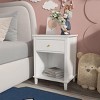 Streamdale Wooden Nightstand with One Drawer One Shelf for Kids, Adults, White - 2 of 4