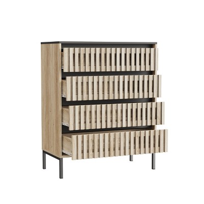 NicBex Dresser for Bedroom,Chest of Drawers with Handle Free Design,Modern Freestanding Dresser,Storage Dressers for Bedroom