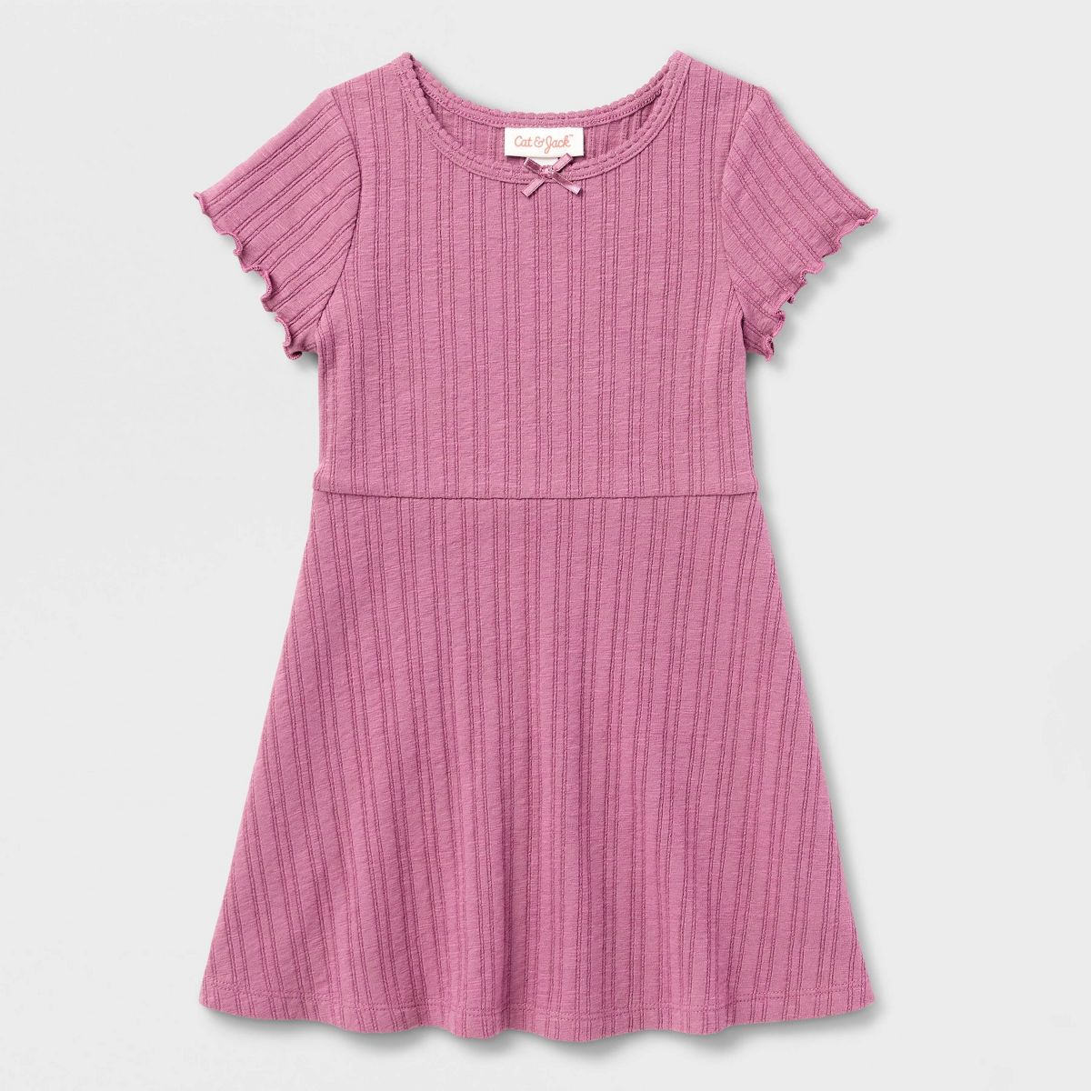 Toddler Girls' Solid Ribbed Dress - Cat & Jack™ - thumbnail 6