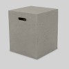 Oana 7pc Acacia V-Shaped Sectional Sofa Set with Fire Pit - Teak/Beige/Light Gray - Christopher Knight Home - 4 of 4