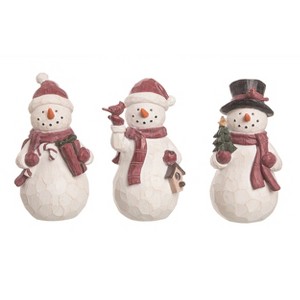 Transpac Resin Snowman w/Gifts Figurine Set of 3 Christmas Home Decorations - 1 of 1