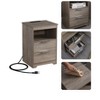 PAGED Nightstand with Drawers, Contemporary End Table with Open Space, Bedside Table for Bedroom, Living Room - 3 of 4