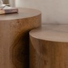 KIGFTSOD Round Wooden Nesting Coffee Table Round Wooden Circle Modern Table for Small Space Living Room Bedroom, End Side Table - 4 of 4