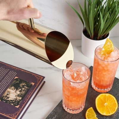 Gold Plated Modern Stainless Steel Pitcher with Handle