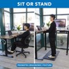 Mount-It! Large Electric Height Adjustable Desk for Corners, Automatic Standing Desk w/ Smooth Ergonomic Height Adjustment from 28.3" to 46.5", Brown - 3 of 4