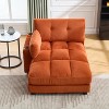 Oversized Chaise Lounge Lazy Single Sofa Couch Cozy Sleeper Sofa Bed with Switchable Armrest, USB Ports, Cup Holder, Side pocket & Pillow-ModernLuxe - 2 of 4