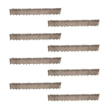Suncast Quick Edge Resin Material 35 Inch Single Strip Natural Stone Lawn Border Edging for Patio, Gardening & Landscaping, Flagstone (8 Pack)