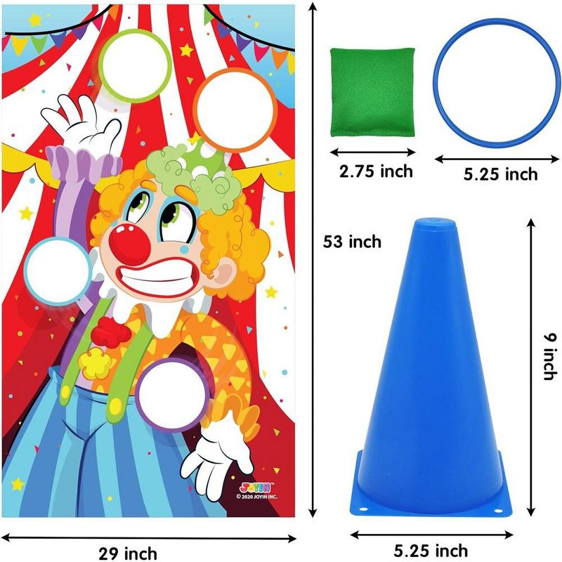 Syncfun 31 Pcs 3 in 1 Carnival Games, Easter Ring Toss Yard Game Set, Bean Bags, Cones - Outdoor Toys for Toddlers & Kids, 2 of 9