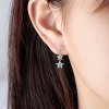 Paaaawaters 925 Sterling Silver 5A Cubic Zirconia Triple Star Dangle Stud Earrings for Women - 4 of 4