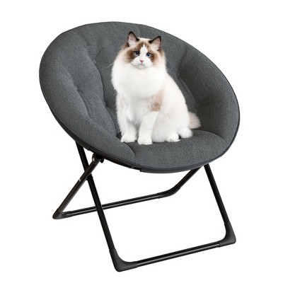 Homhougo Oversized Faux Fur Lazy Chair, Foldable Moon Lounge Chair for Adults, Teens, Kids, Ideal for Bedroom, Dorm & Living Room