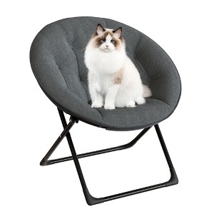 Homhougo Oversized Faux Fur Lazy Chair, Foldable Moon Lounge Chair for Adults, Teens, Kids, Ideal for Bedroom, Dorm & Living Room - 1 of 4