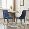 FONTOI Dining Chairs Set of 2 with Wide Seat, Comfy Upholstered Accent Chair with Curved Legs for Dining Room, Blue, 19.7"*37.6"*25.2" - 4 of 4