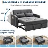 Sofa Bed Couch, Futon Sleeper Couches with Pull Out Bed, USB Convertible Sofa Cama for Small Spaces, 3 in 1 Loveseat Furniture Lounge Recliner - 3 of 4