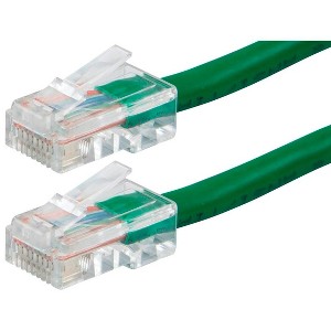 Monoprice Cat6 Ethernet Patch Cable - 3 Feet - Green, RJ45, Stranded, 550Mhz, UTP, Pure Bare Copper Wire, 24AWG - Zeroboot Series - 1 of 2